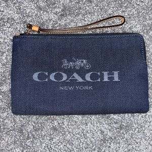 Coach Blue Wristlet Clutch